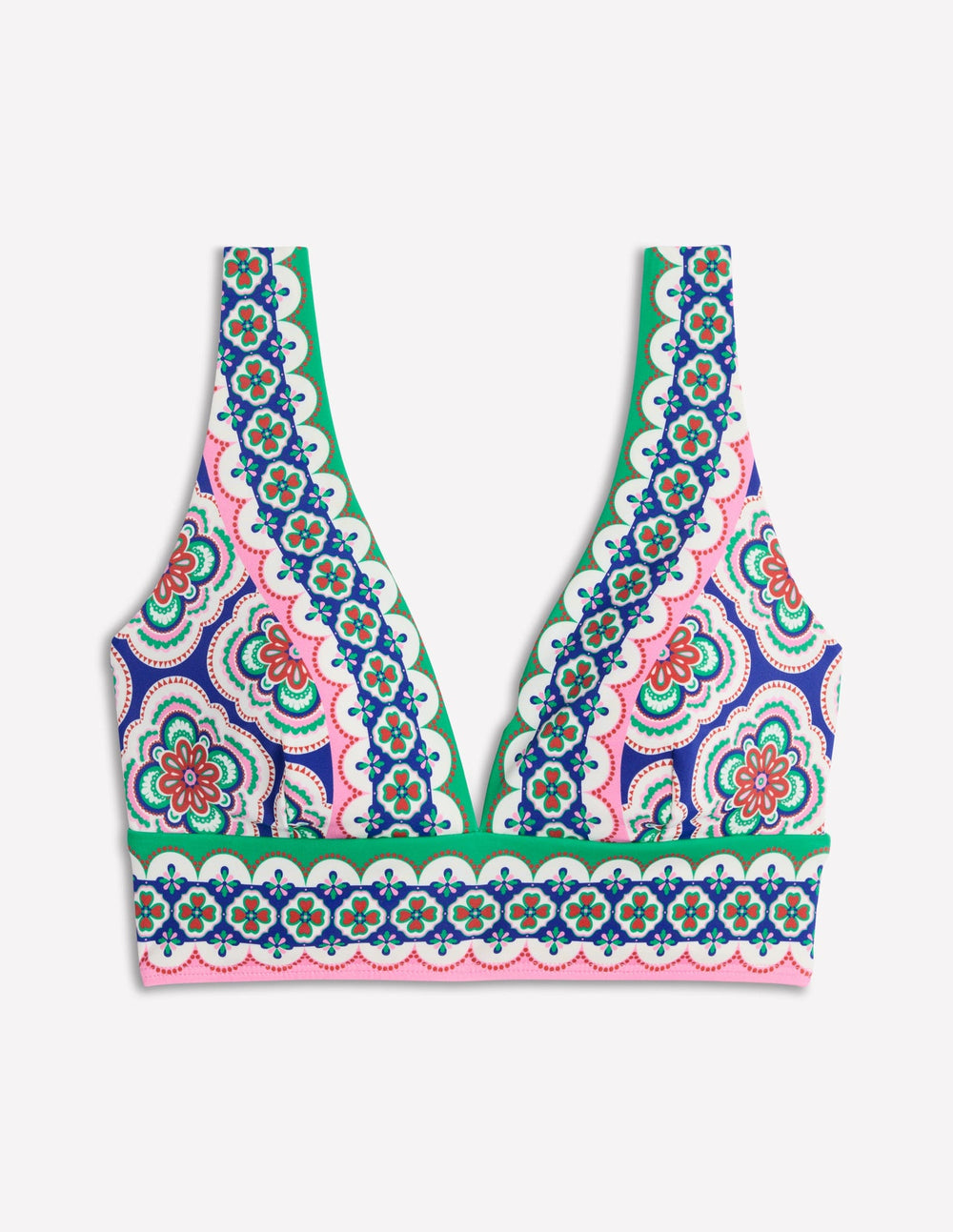 Porto Bikini Top - Bright Blue, Botanic Blush