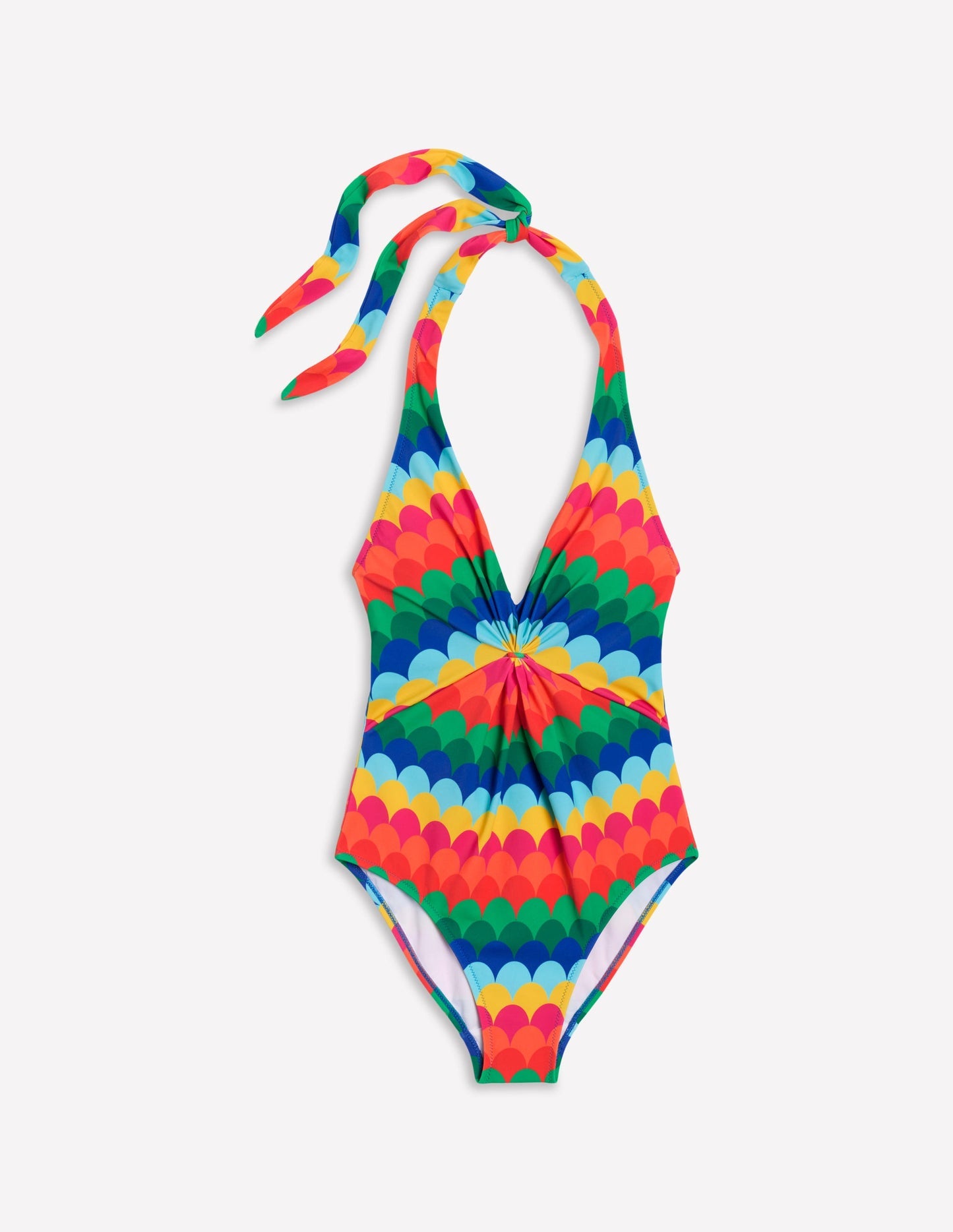 Ruched Loop Swimsuit - Multi, Scallop Stripe