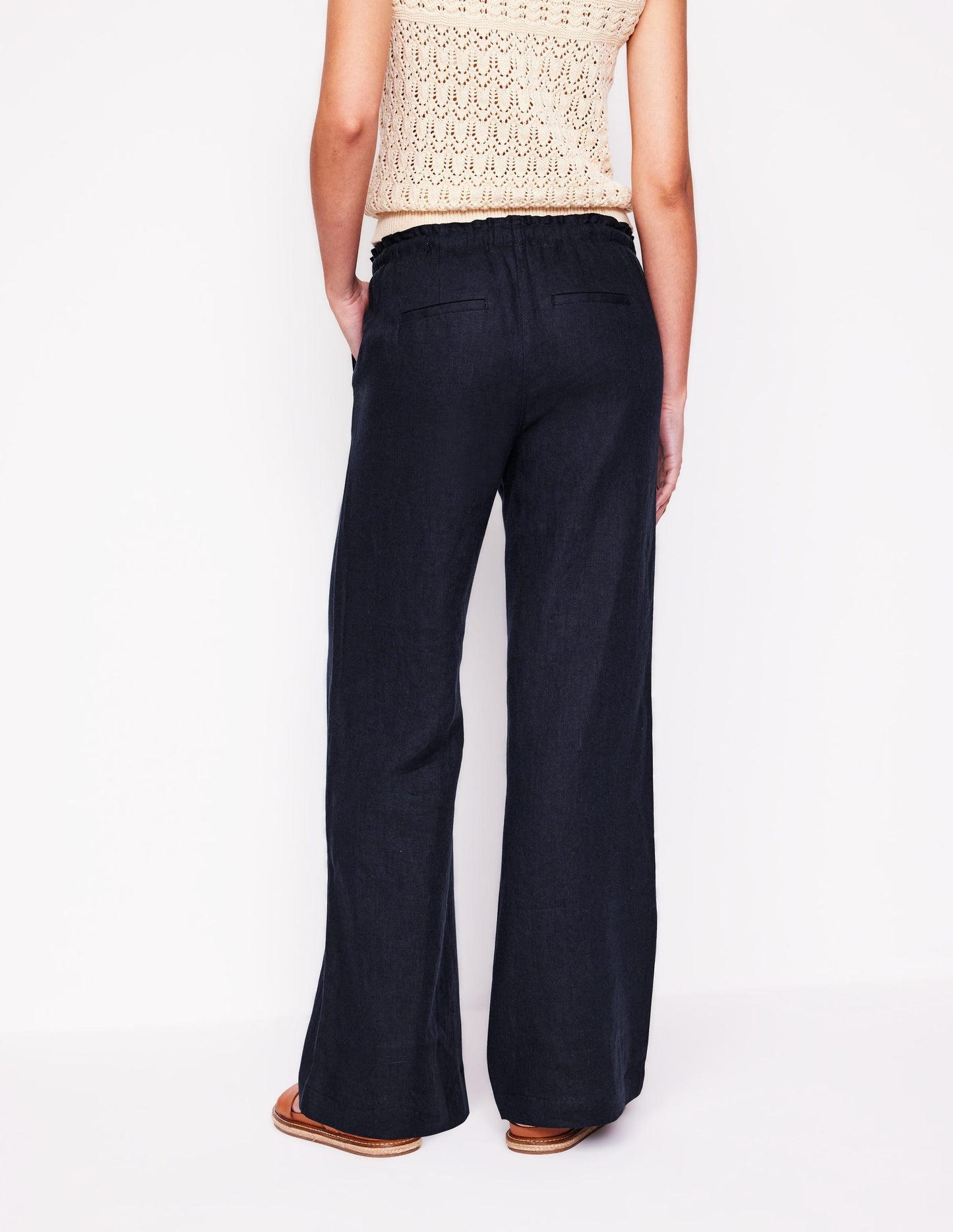Islington Linen Pants - Navy