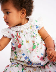 Broderie Ruffle Dress - Coconut Milk Fairies