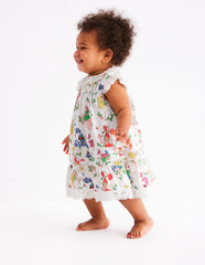 Broderie Ruffle Dress - Coconut Milk Fairies