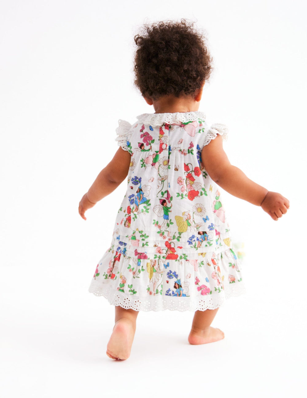 Broderie Ruffle Dress - Coconut Milk Fairies