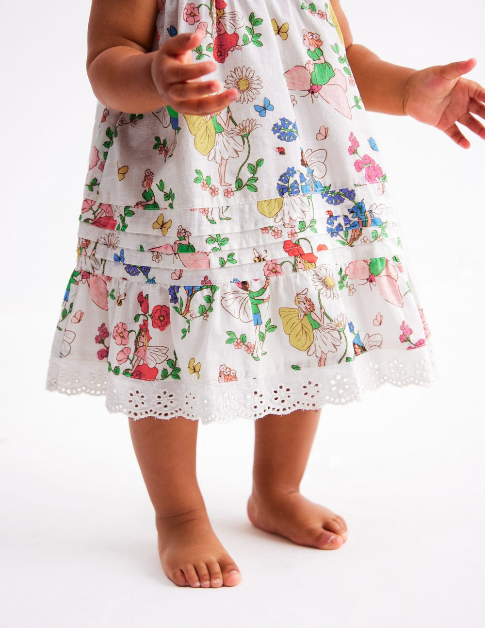 Broderie Ruffle Dress - Coconut Milk Fairies