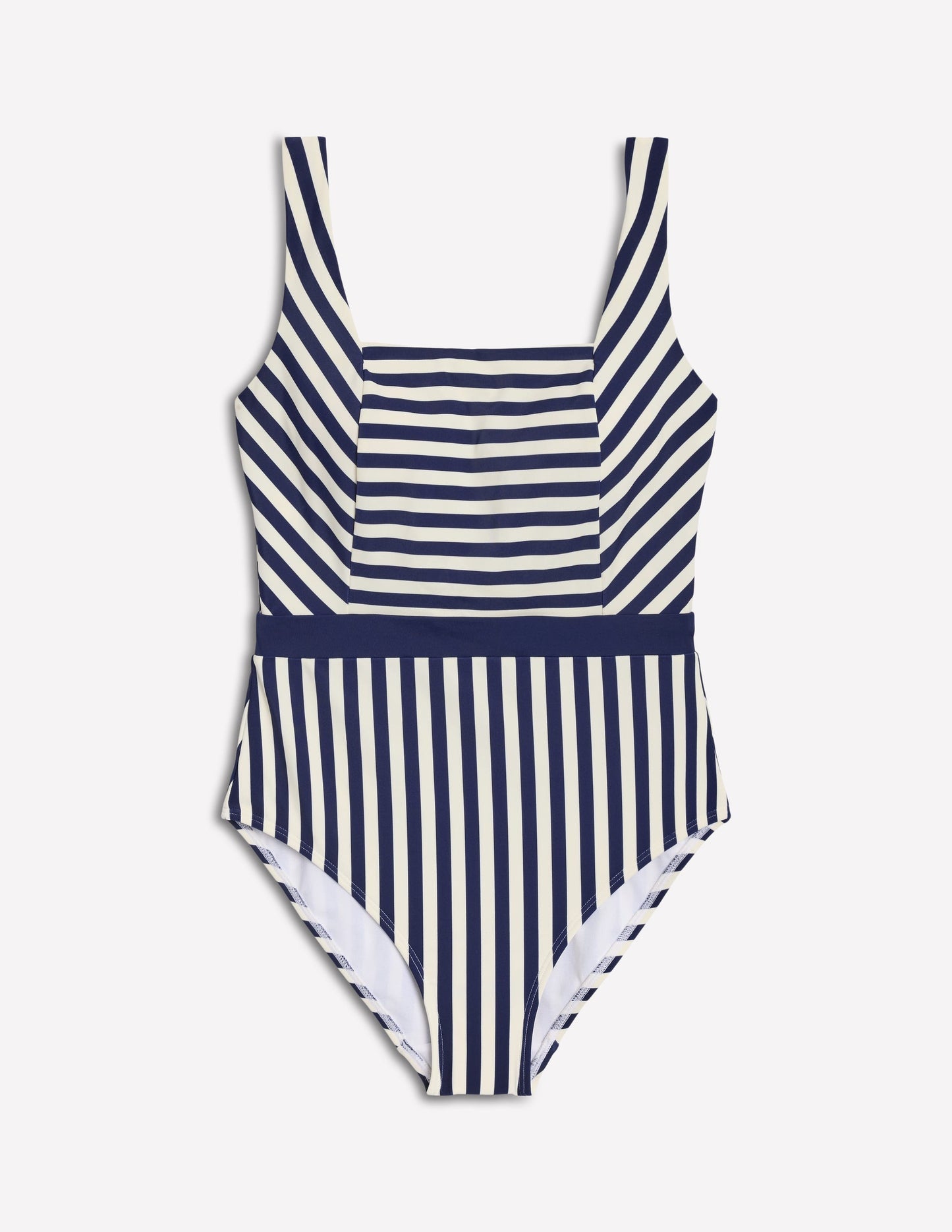 Lefkada Square Neck Swimsuit - Navy/Ivory