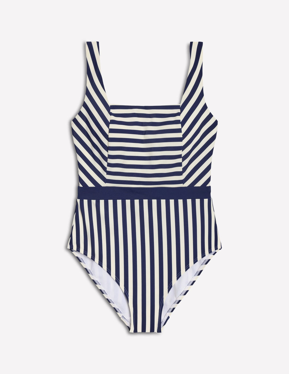 Lefkada Square Neck Swimsuit - Navy/Ivory