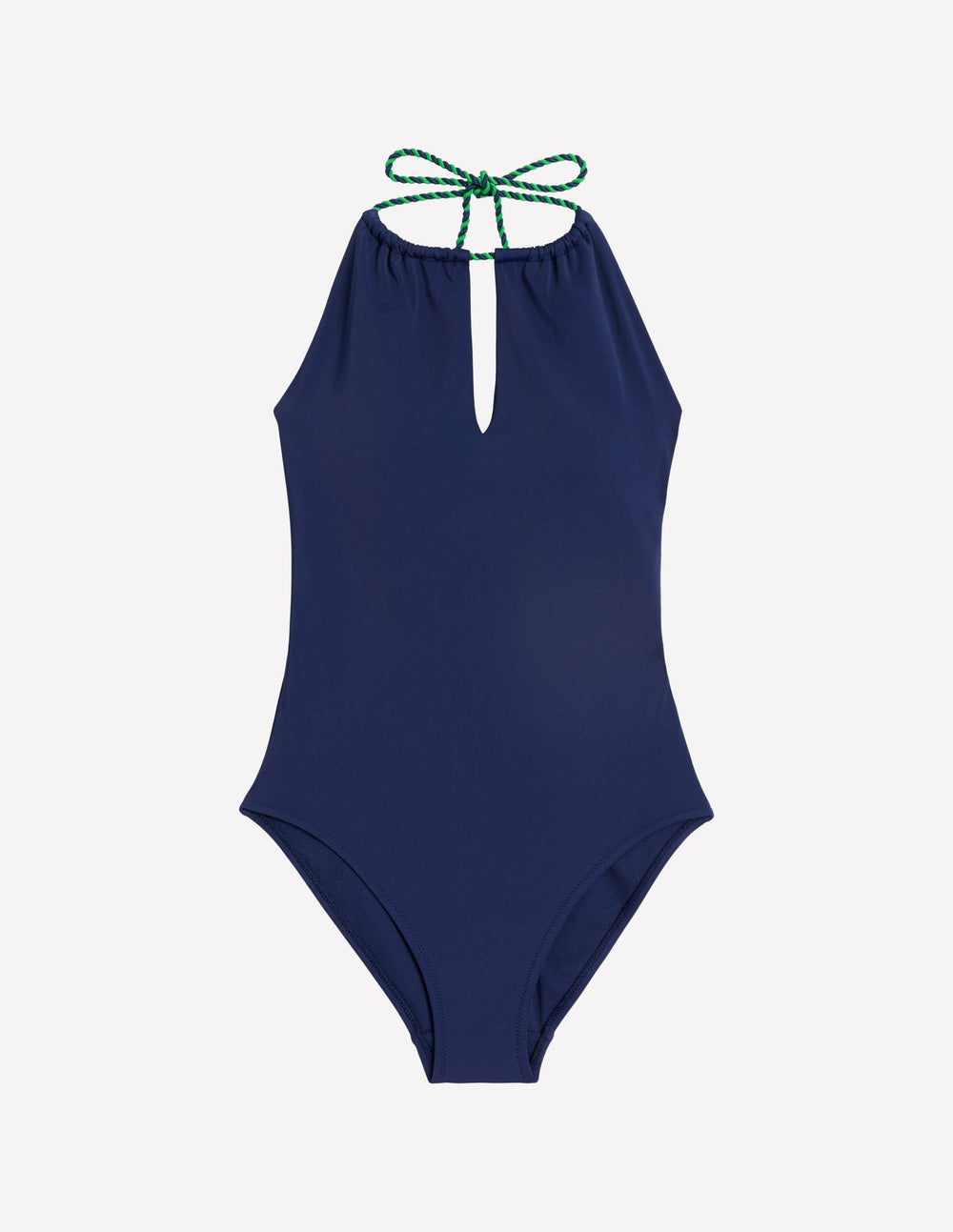 String High Neck Swimsuit - Navy