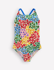 Selena Rainbow Strap Swimsuit - Multi Rainbow Leopard