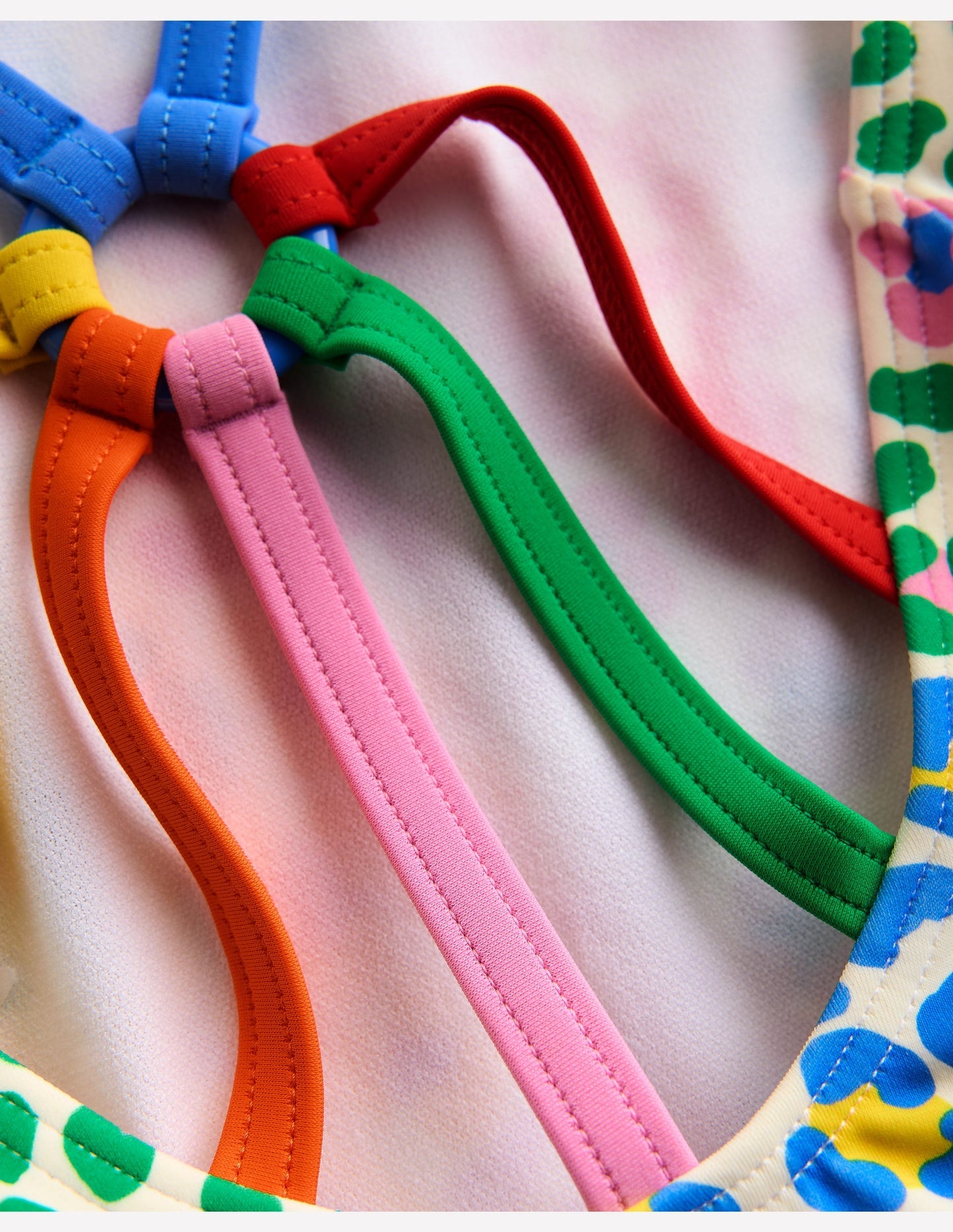 Selena Rainbow Strap Swimsuit - Multi Rainbow Leopard