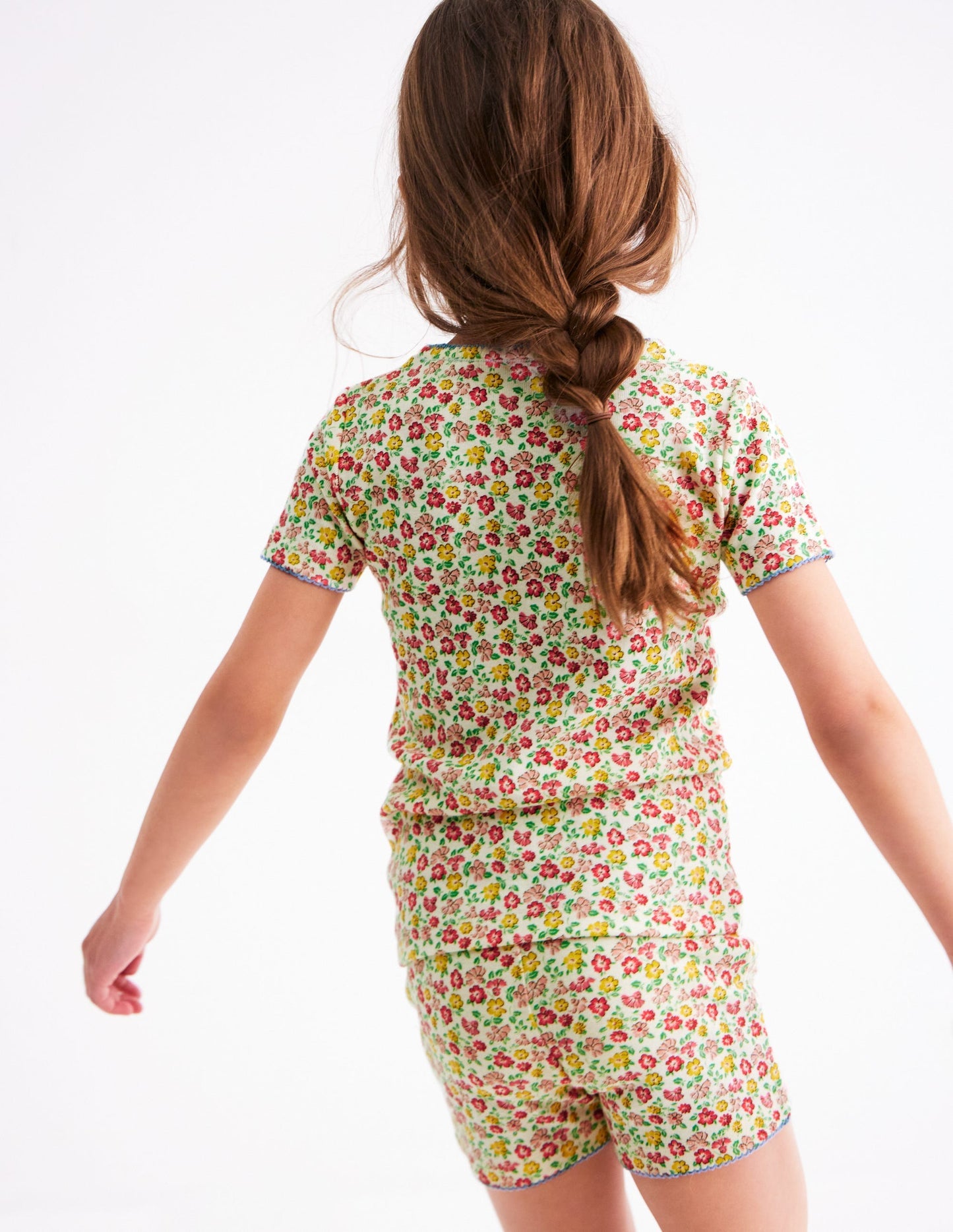 Snug Short John Pajamas - Multi Summer Flowerbed