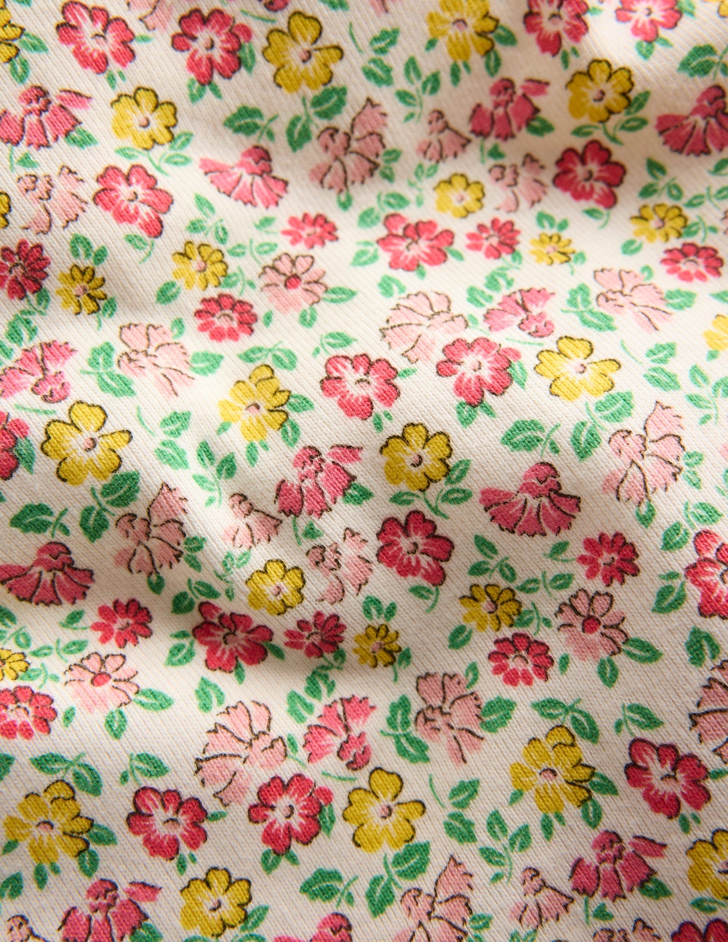 Snug Short John Pajamas - Multi Summer Flowerbed