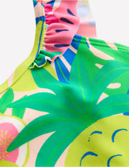 Hallie Frill Strap Swimsuit - Multi Tropical Fruit