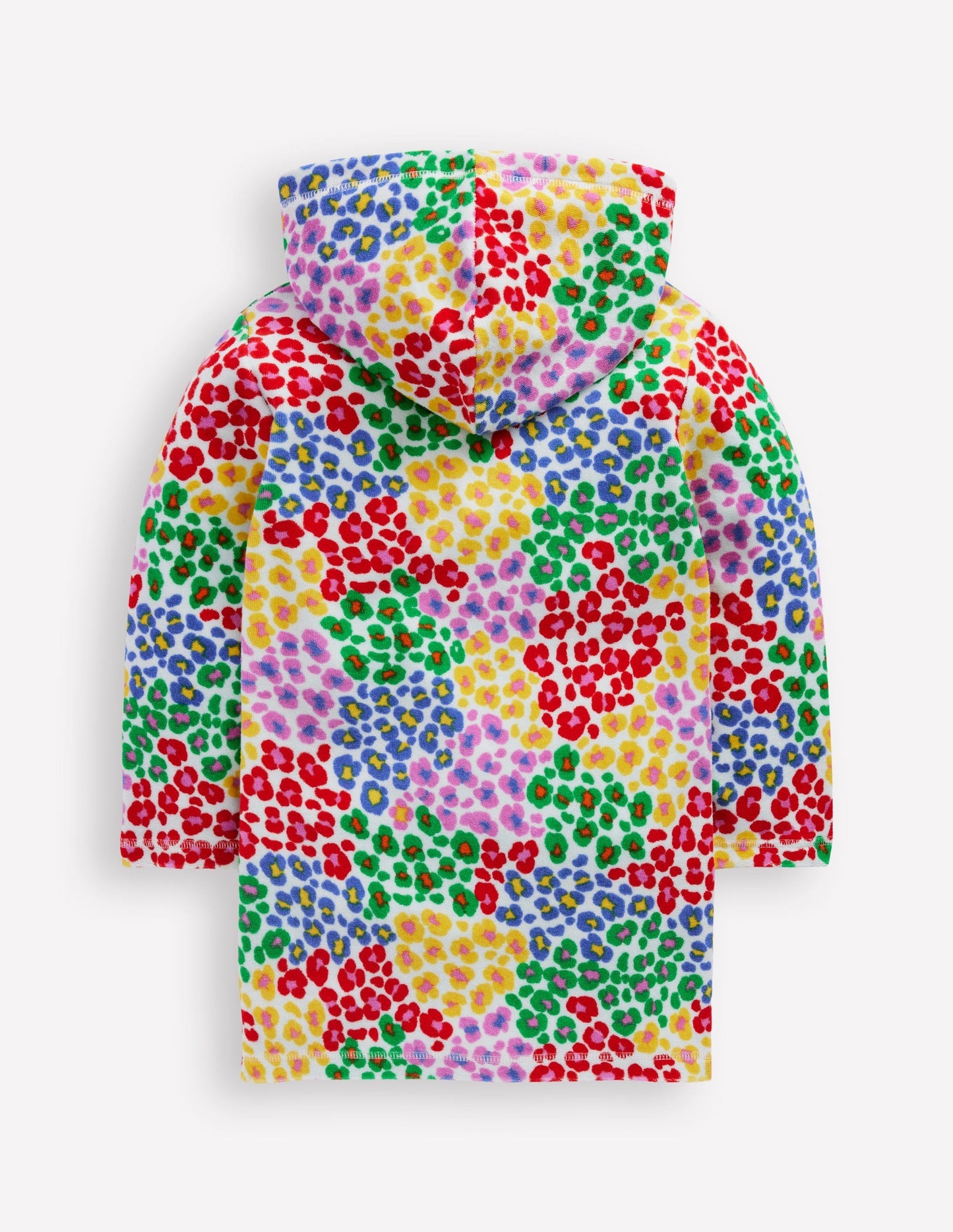 Romie Towelling Zip Throw - On - Multi Rainbow Leopard