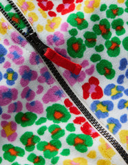 Romie Towelling Zip Throw - On - Multi Rainbow Leopard