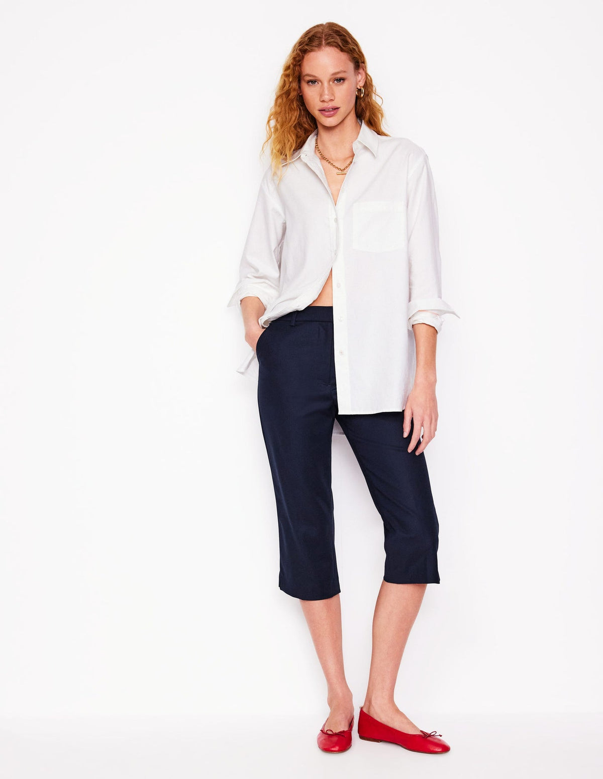 Capri Pants - Navy