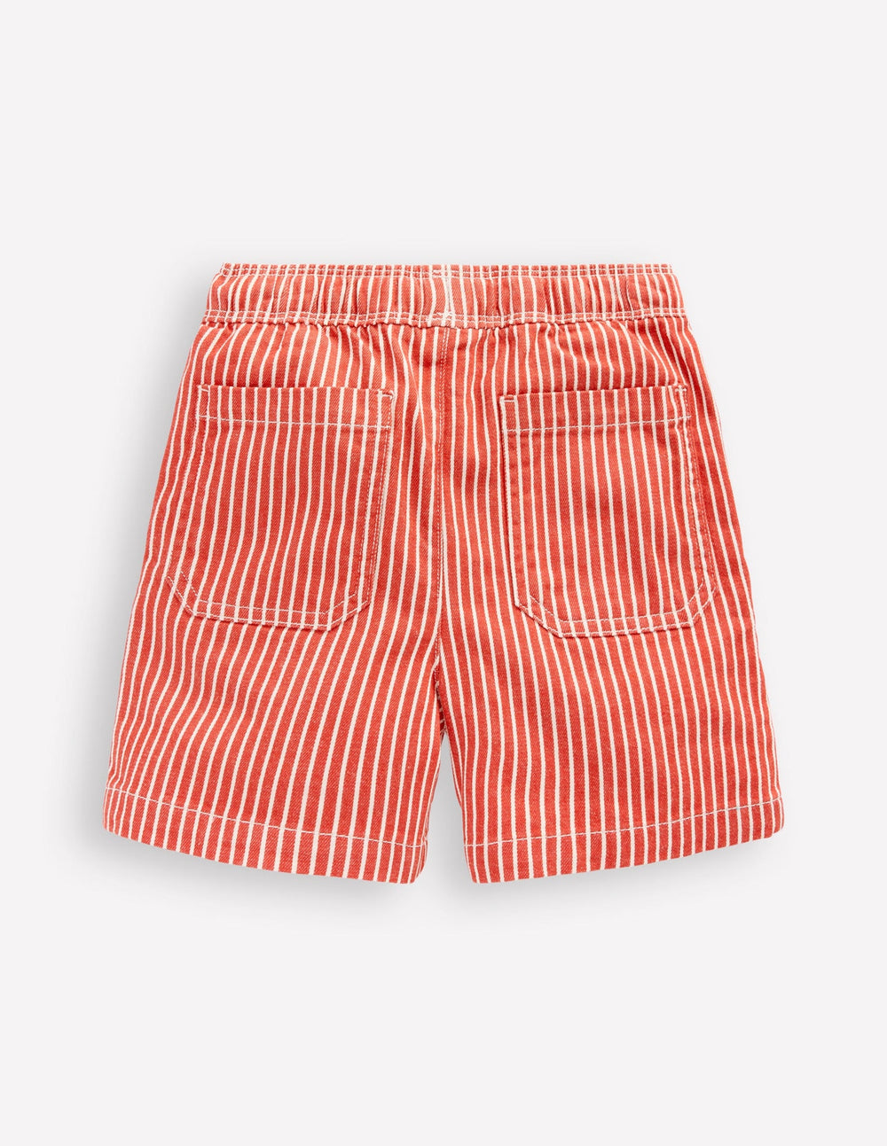 Pull - On Cotton Shorts - Red Ticking