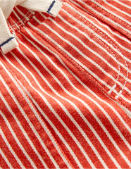 Pull - On Cotton Shorts - Red Ticking