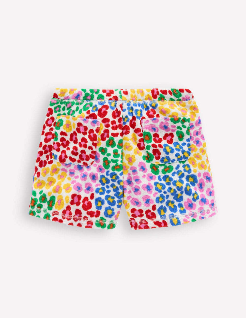 Printed Towelling Short - Multi Rainbow Leopard