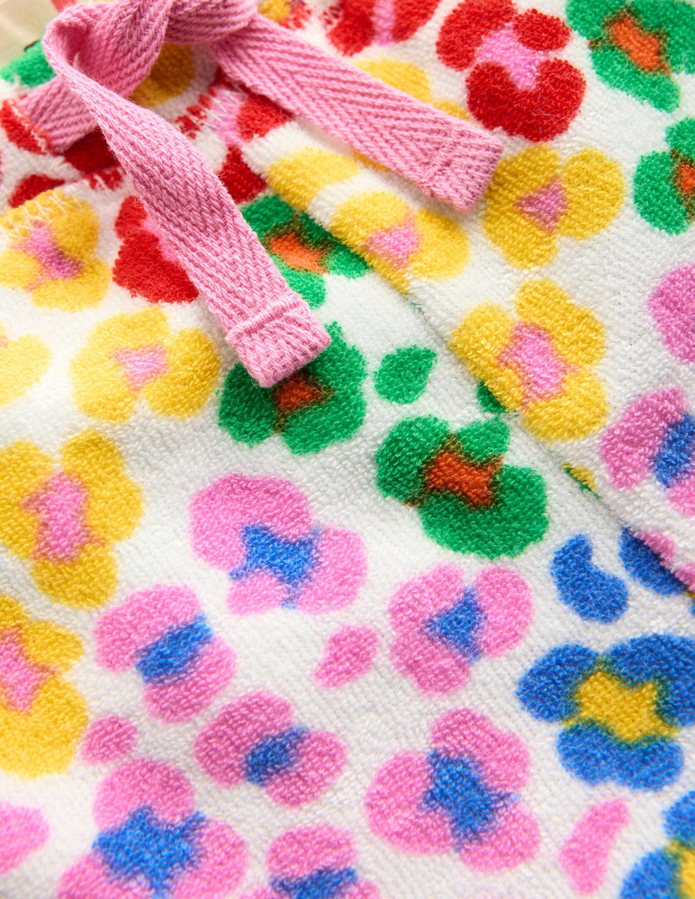 Printed Towelling Short - Multi Rainbow Leopard