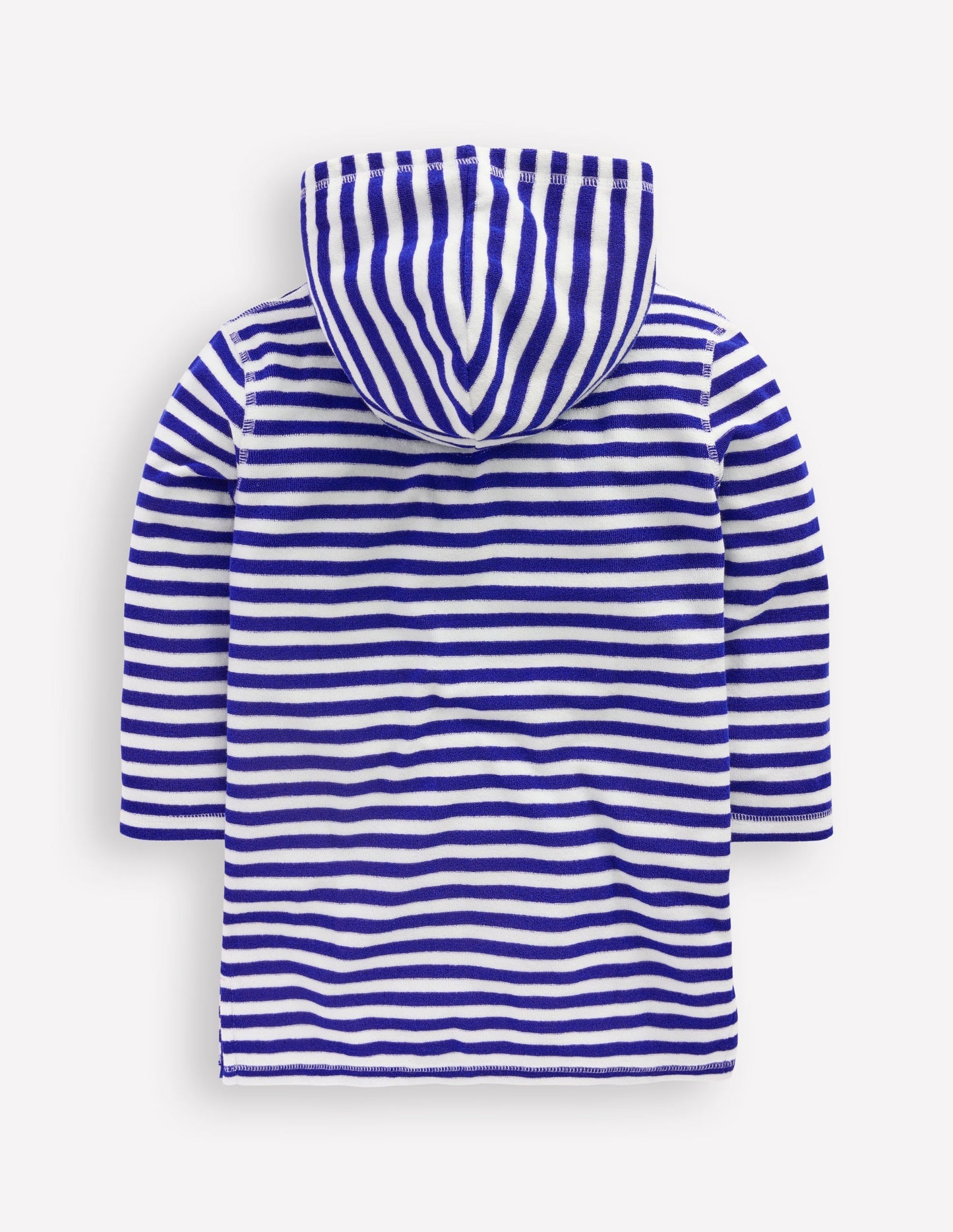 Mara Towelling Throw - On - Bright Blue Fruit Stripe