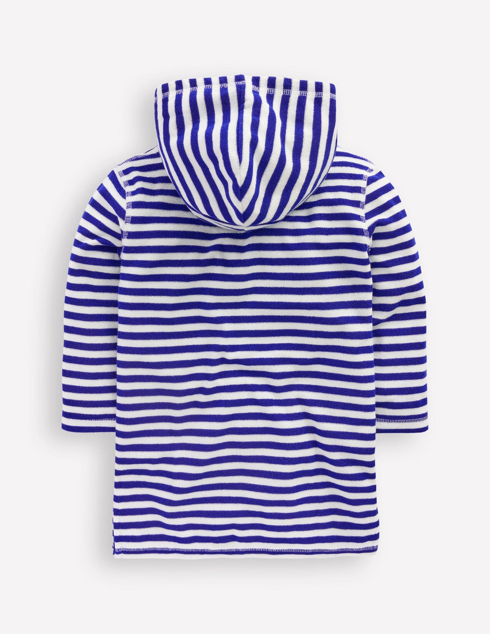 Mara Towelling Throw - On - Bright Blue Fruit Stripe