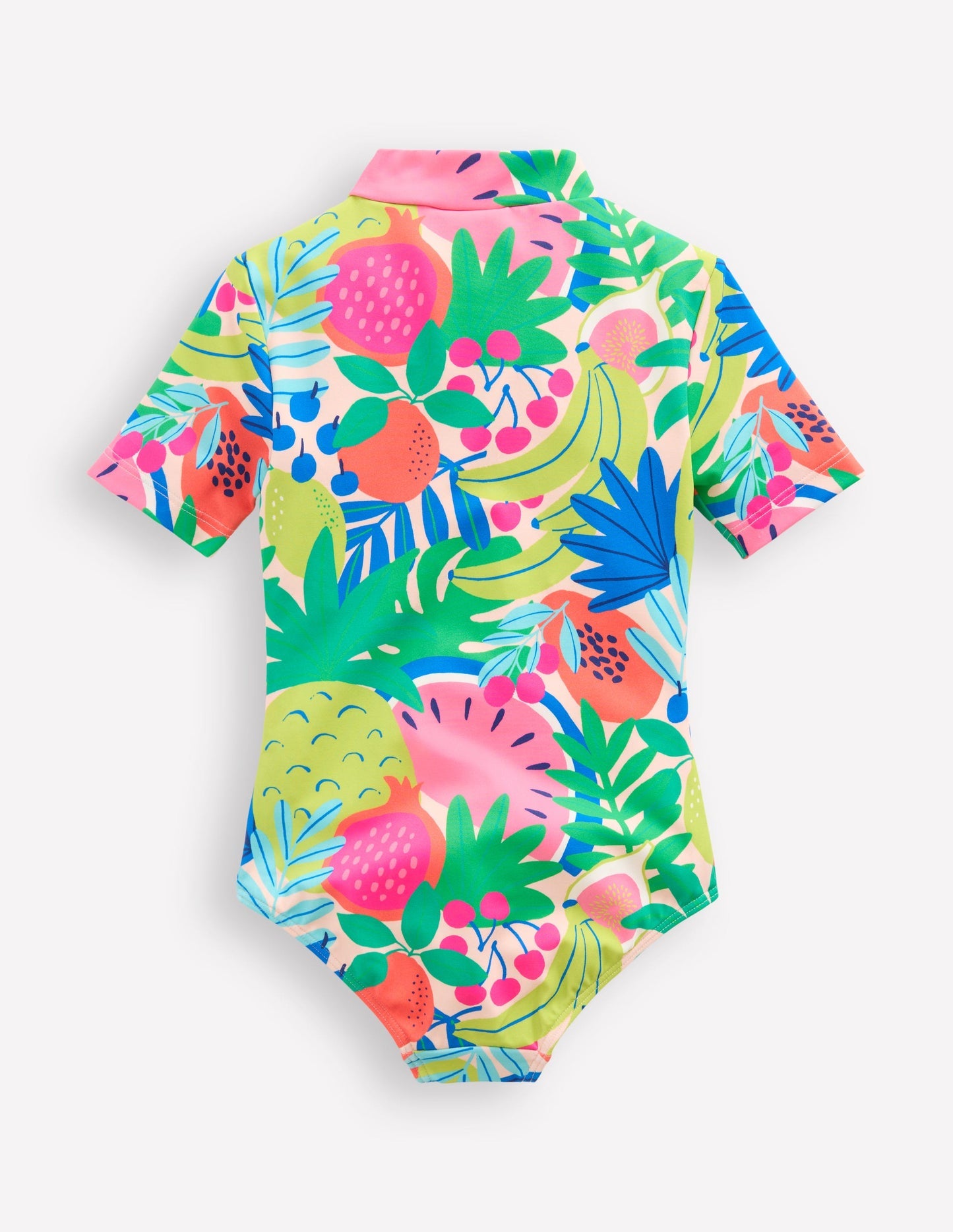 Short - sleeved Swimsuit - Multi Tropical Fruit