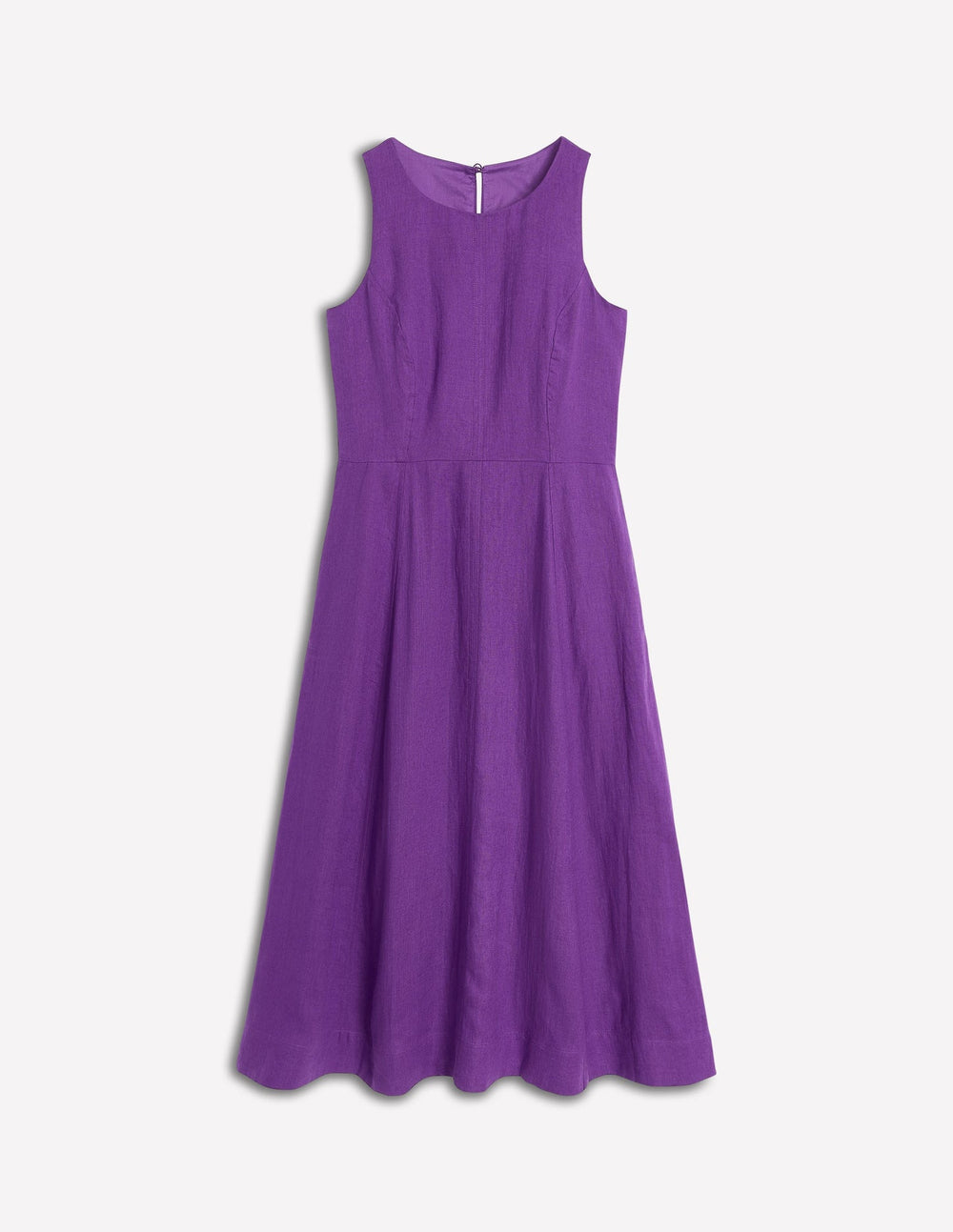 Carla Linen Midi Dress - Royal Purple