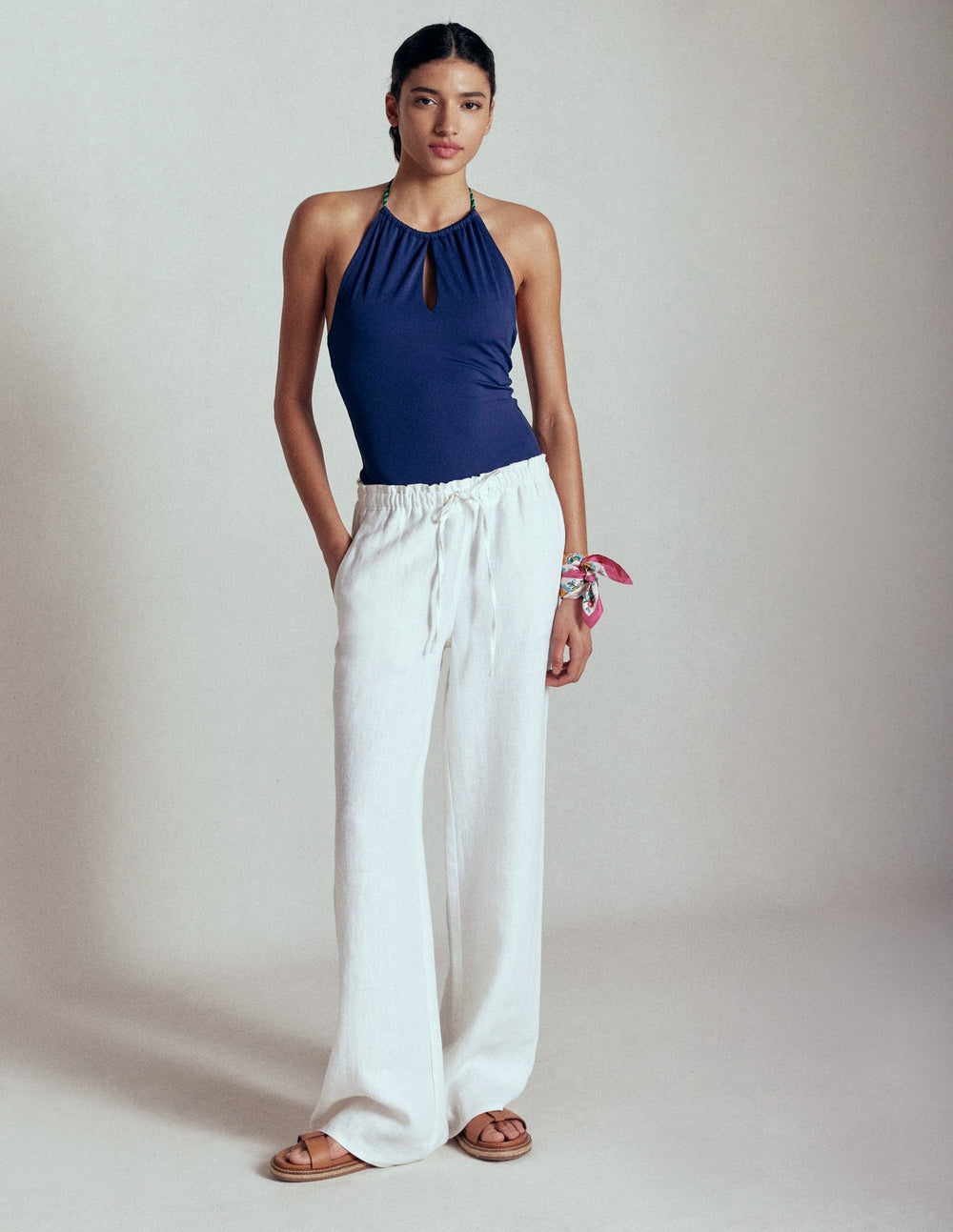 Islington Linen Pants - White