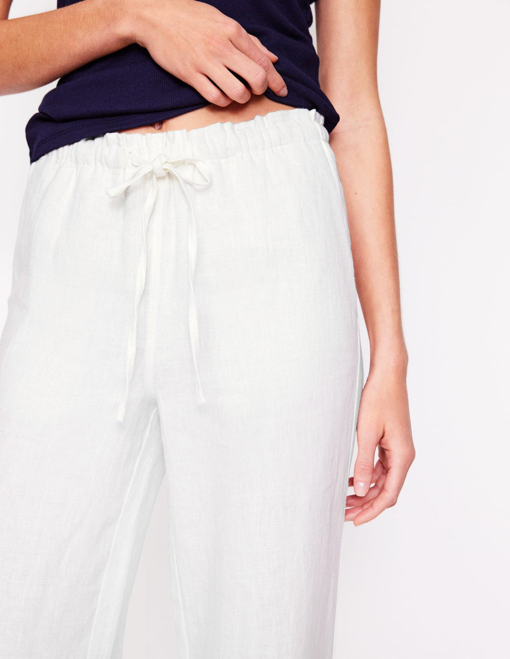 Islington Linen Pants - White
