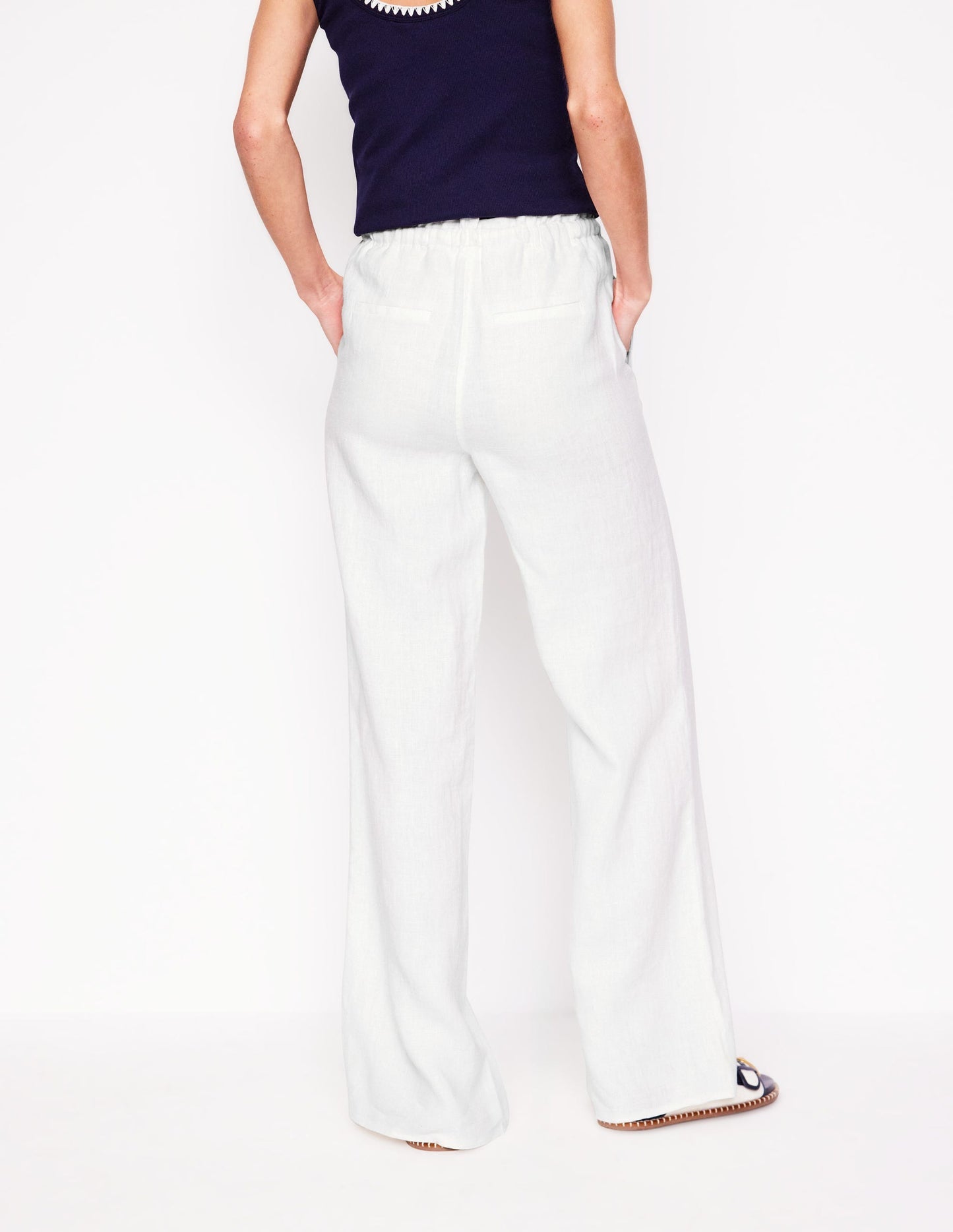 Islington Linen Pants - White