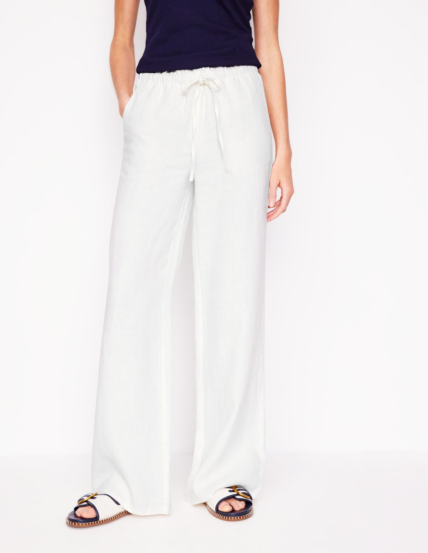Islington Linen Pants - White