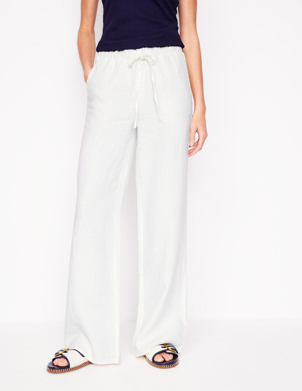 Islington Linen Pants - White