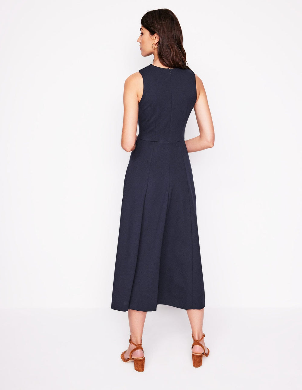Cross Front Ponte Dress - Navy