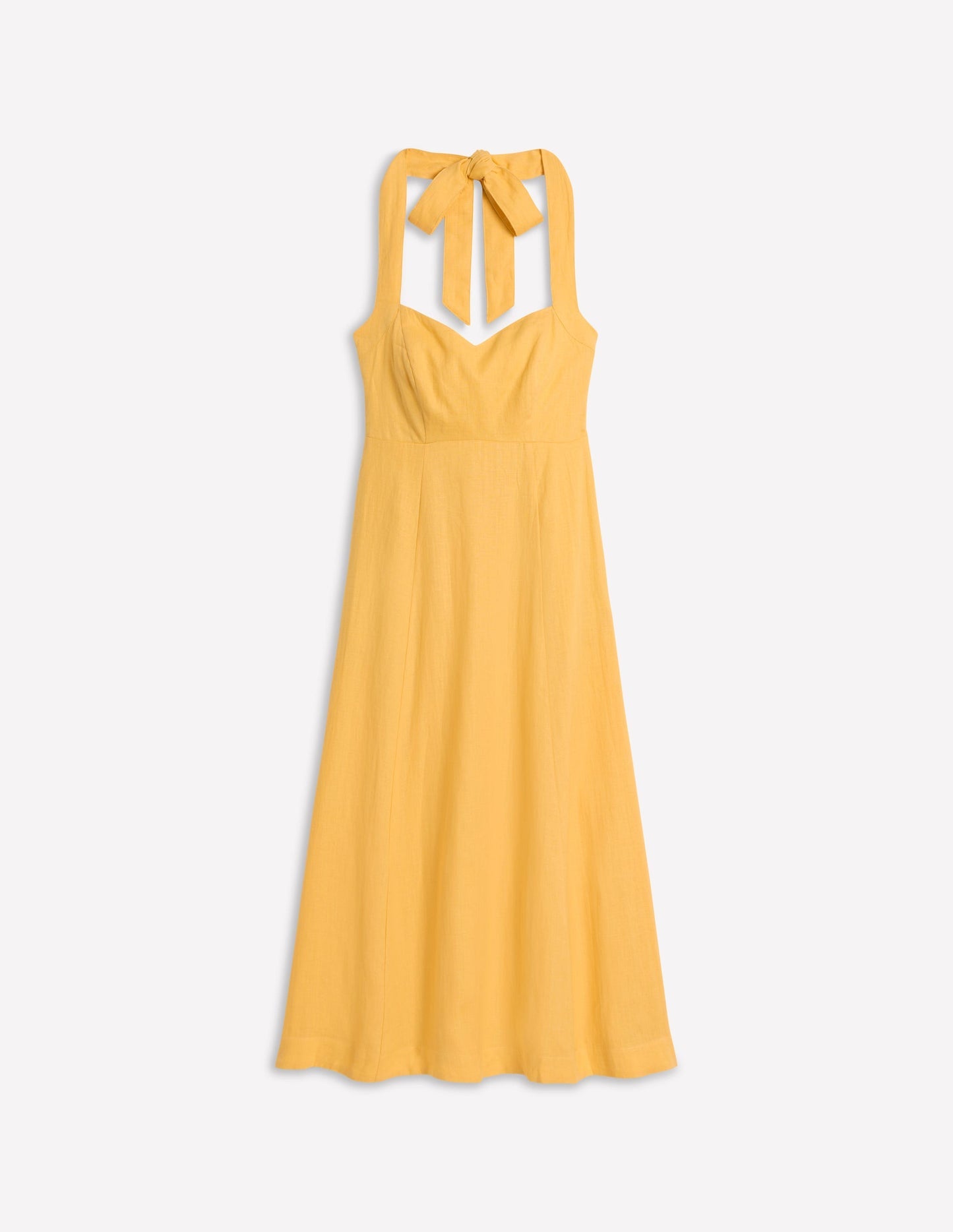 Halter Linen Dress - Buttermilk Yellow
