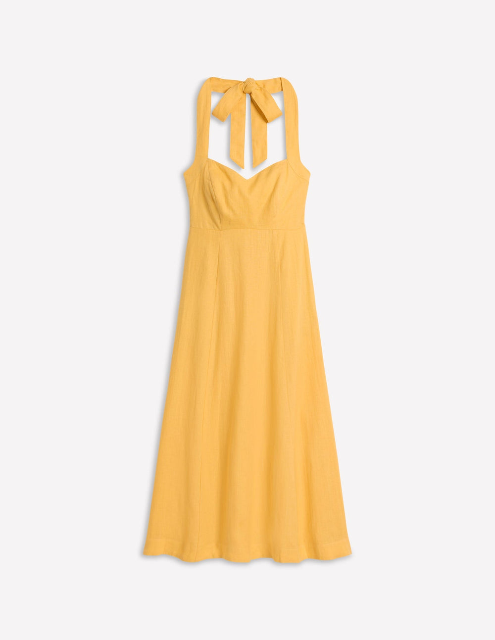 Halter Linen Dress - Buttermilk Yellow