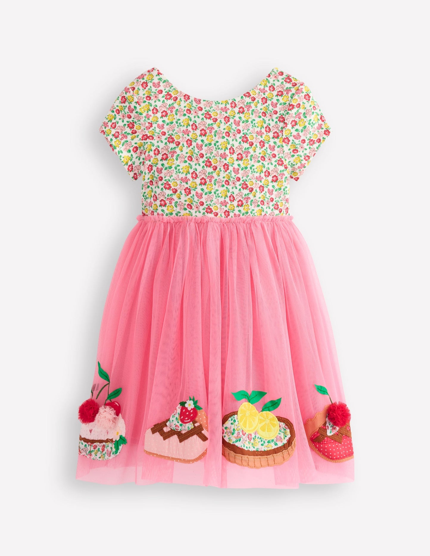 Ami Applique Tulle Dress - Salmon Pink Desserts