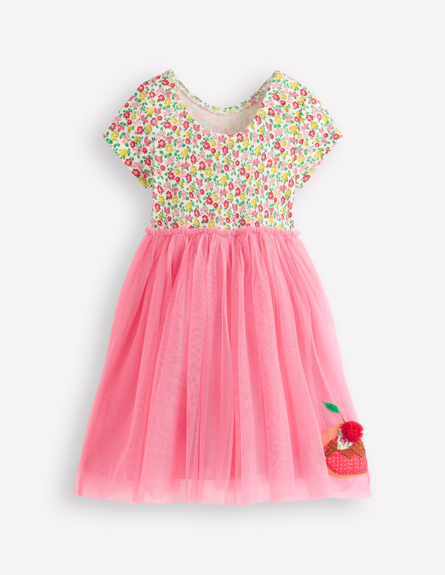 Ami Applique Tulle Dress - Salmon Pink Desserts