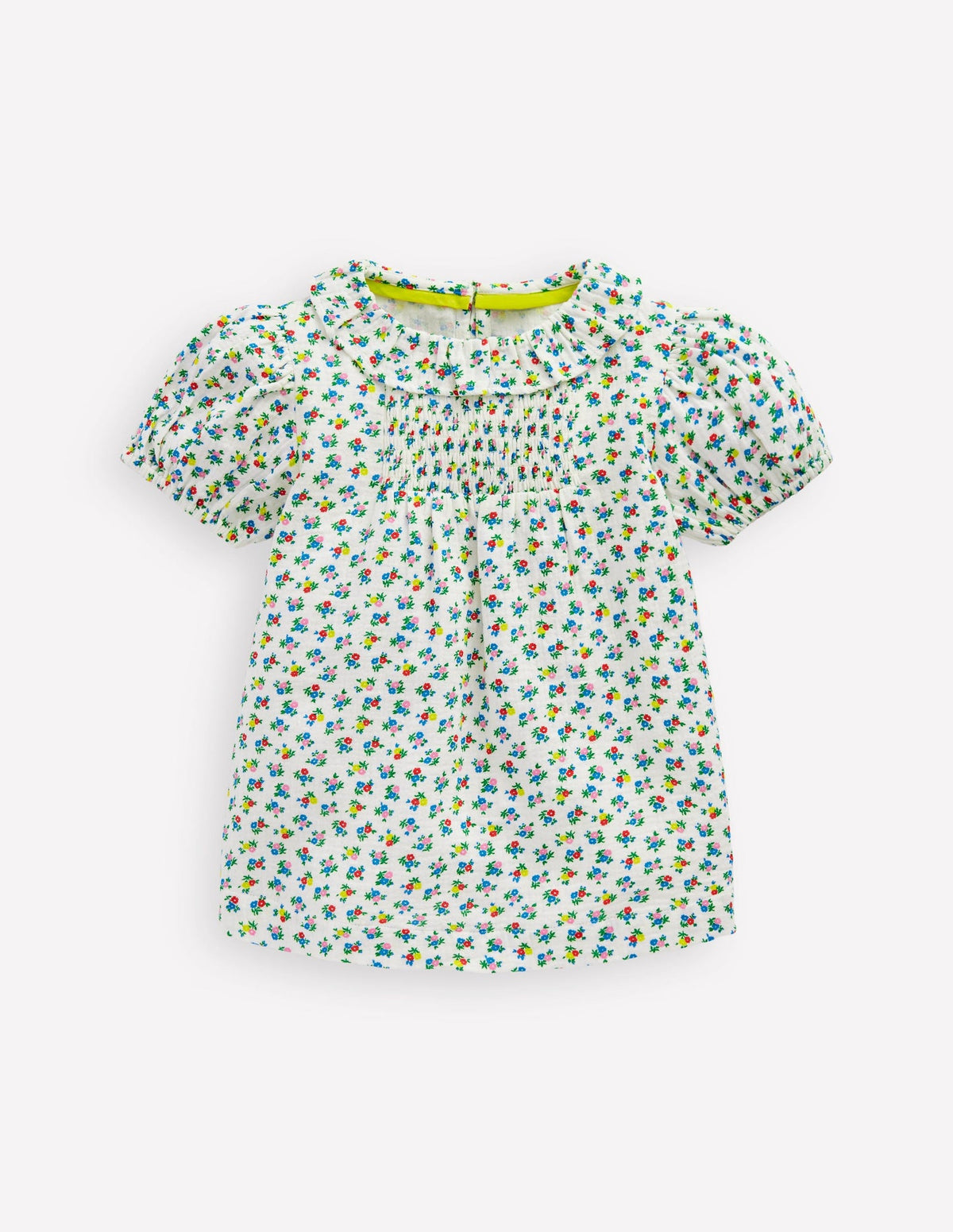 Double Cloth Printed Blouse - Soft Ivory Ditsy Floral