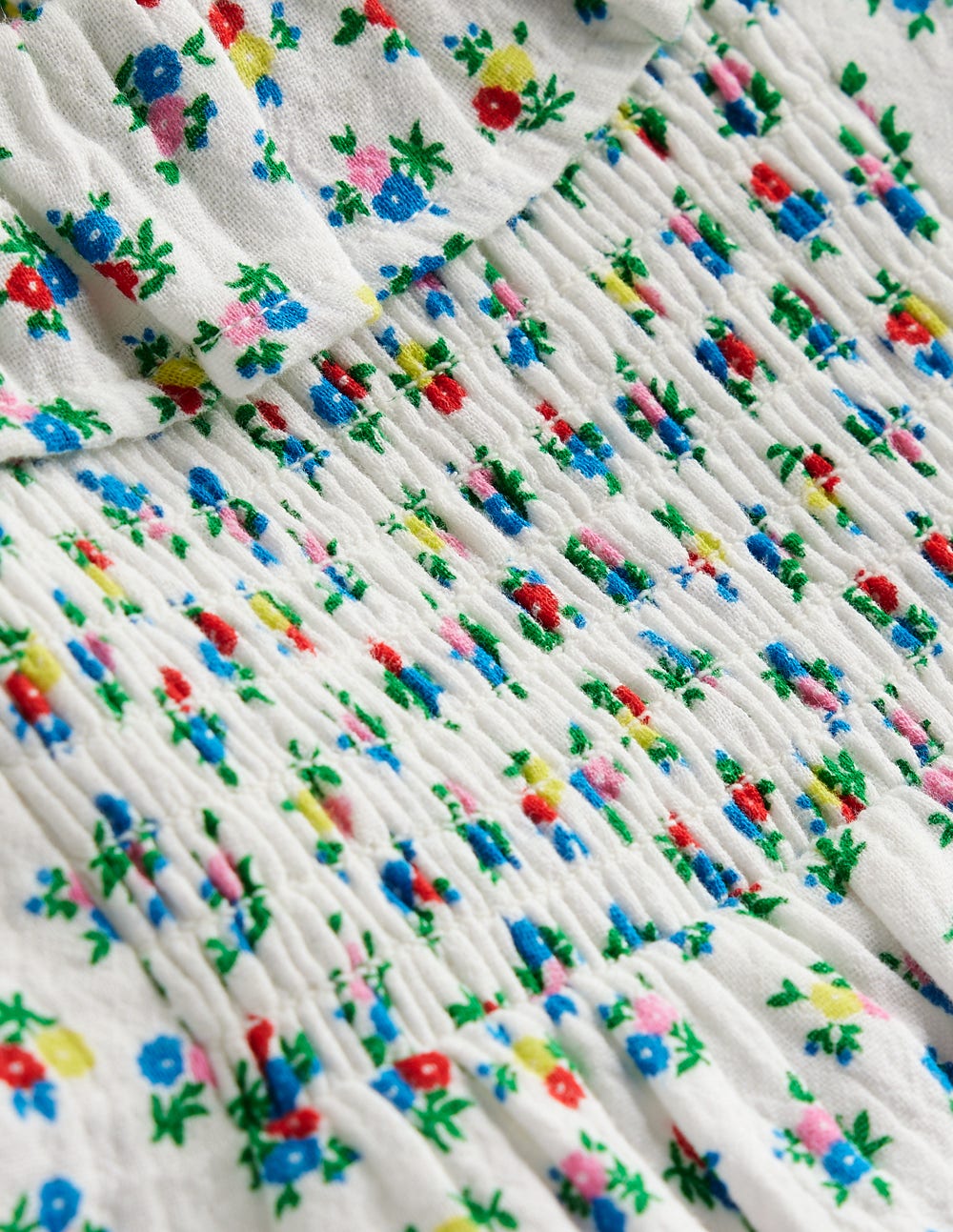 Double Cloth Printed Blouse - Soft Ivory Ditsy Floral