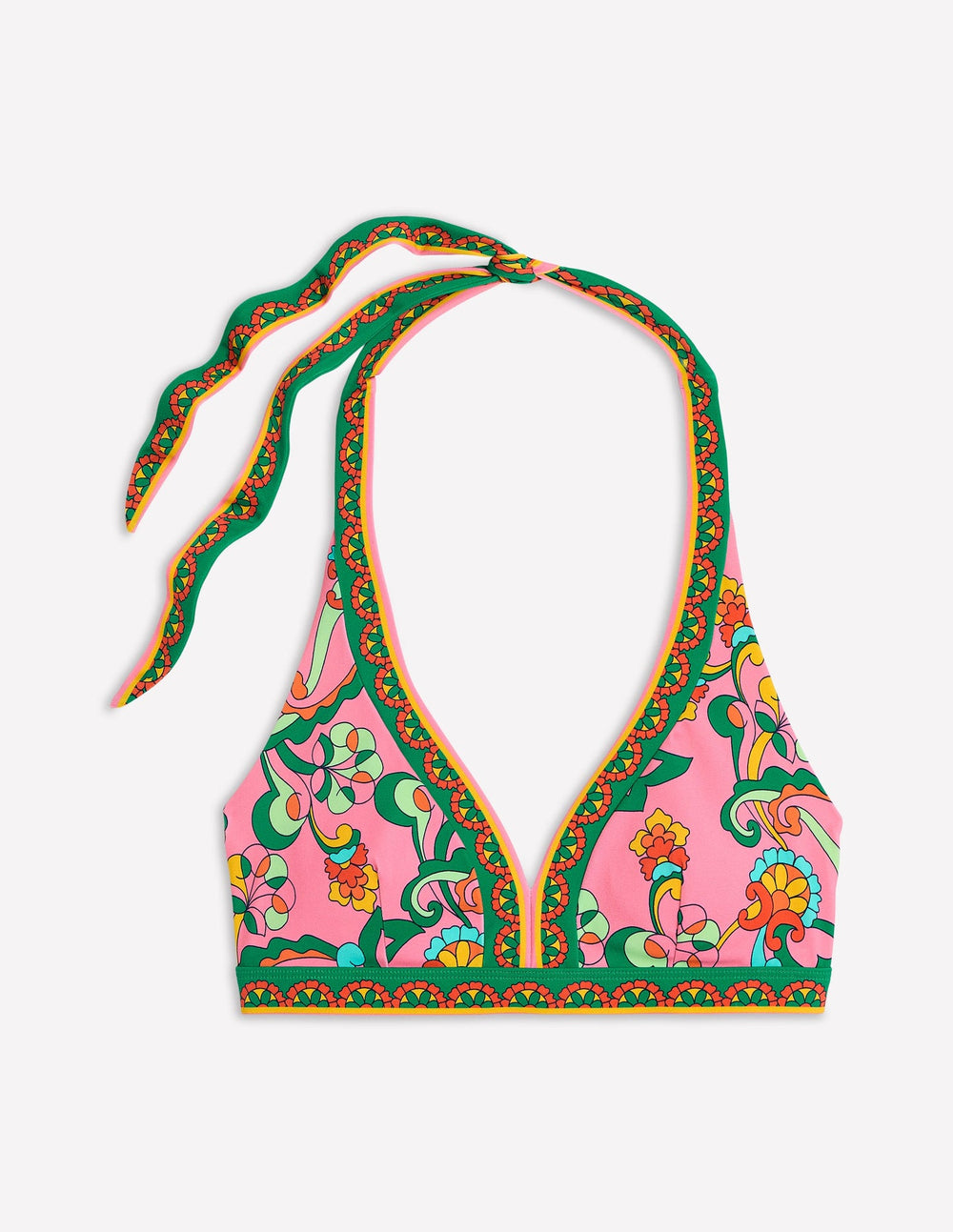 Ios V Panel Bikini Top - Pink Rose, Foliage Trail