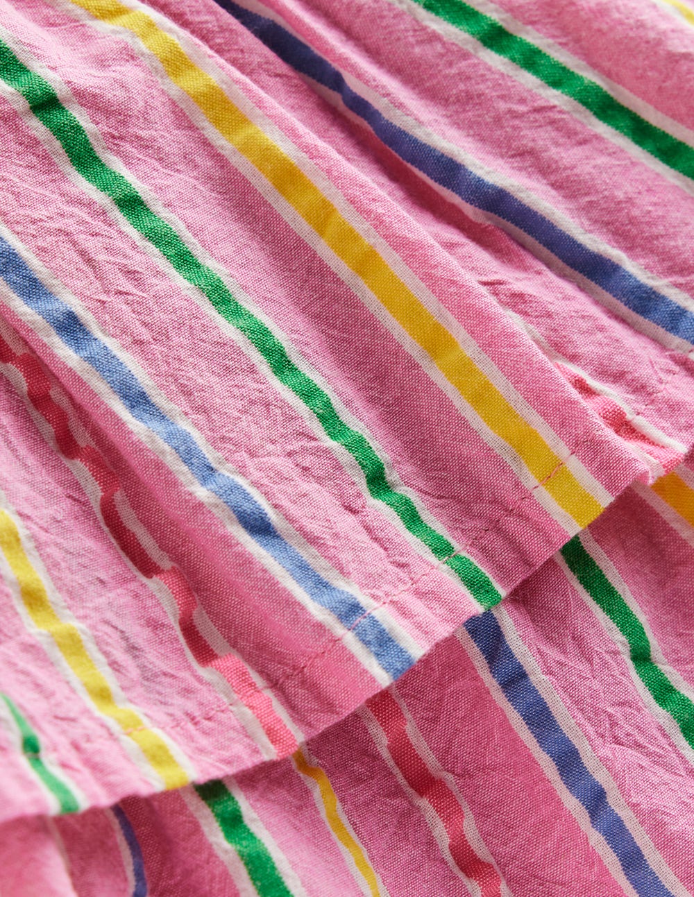 Tiered Woven Skirt - Pink Multi Stripe