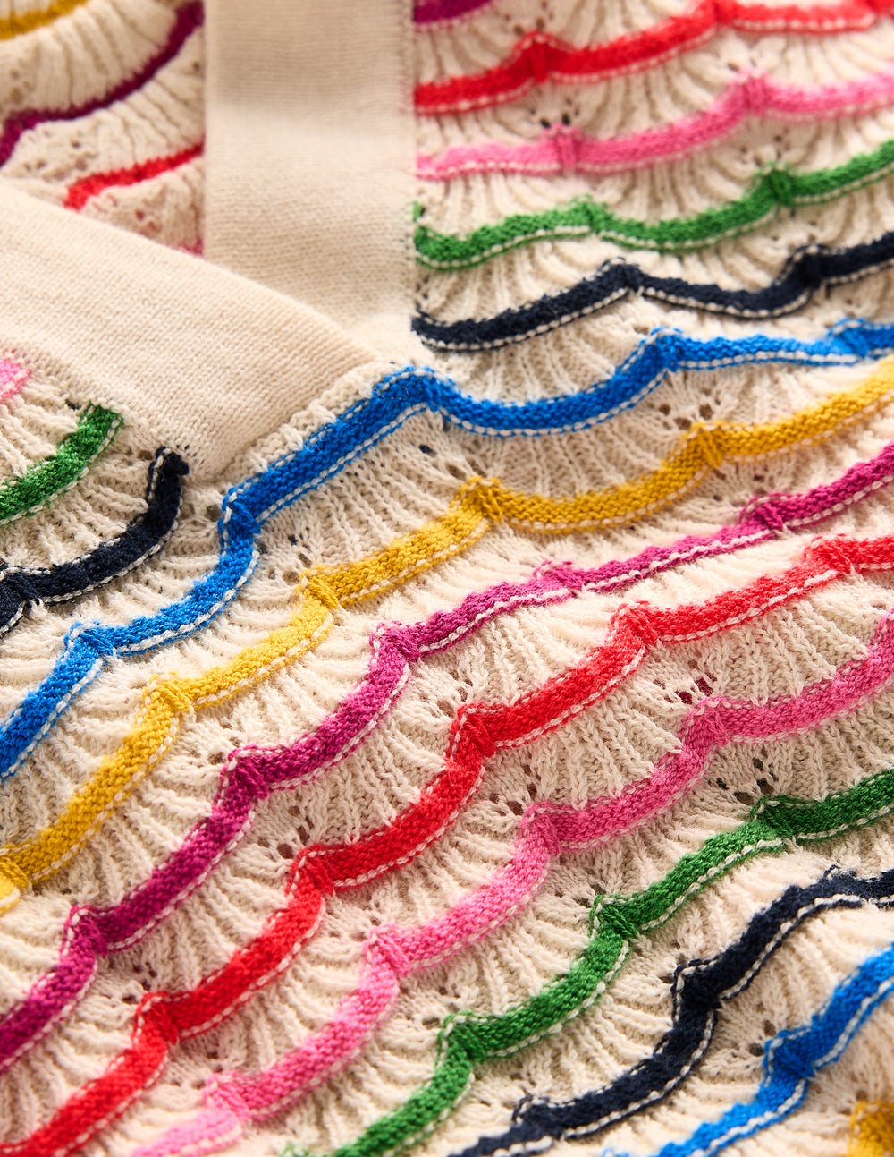 Collared Henley Sweater - Multi, Rainbow