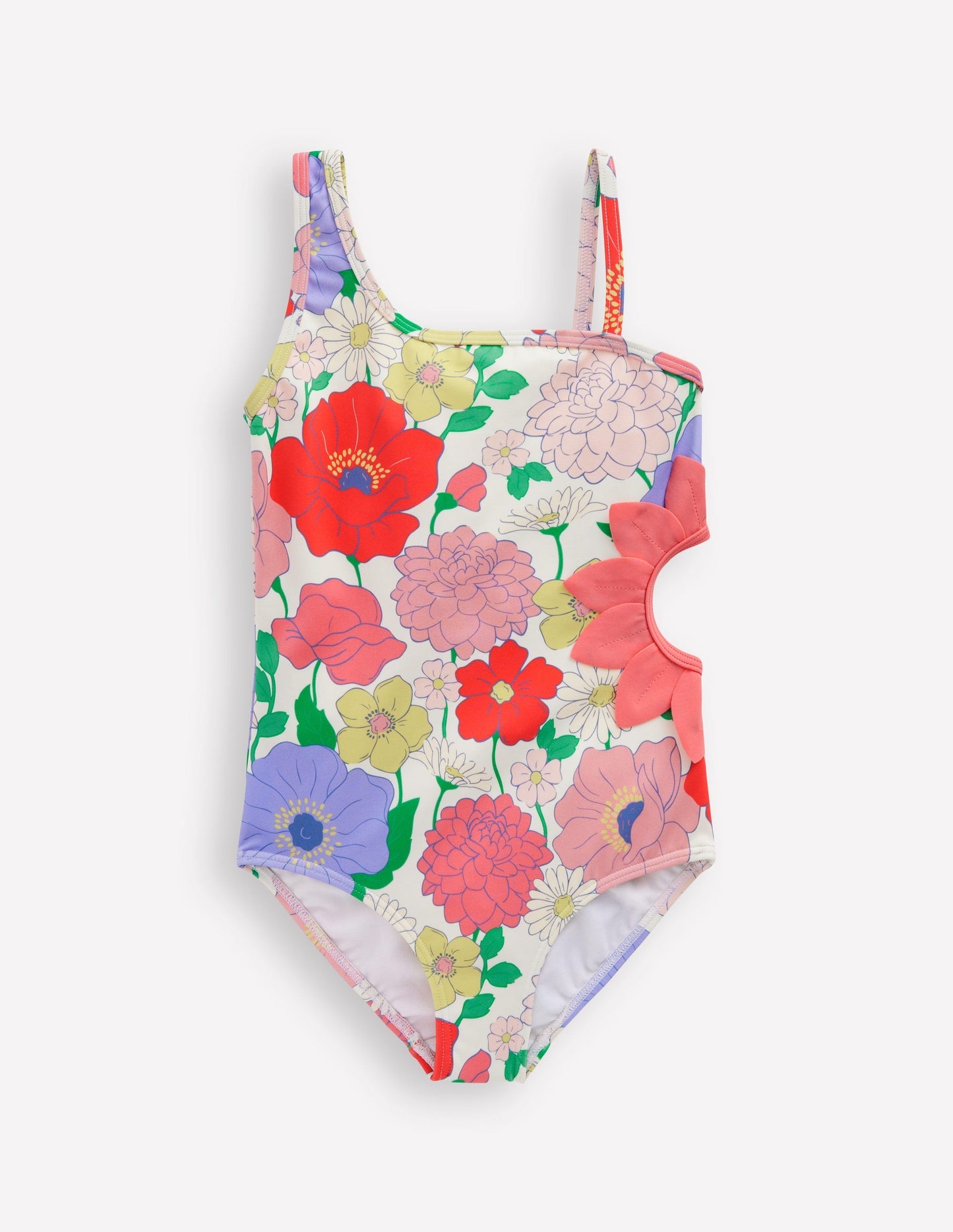 Lettice Cut Out Swimsuit - Multi Summer Garden
