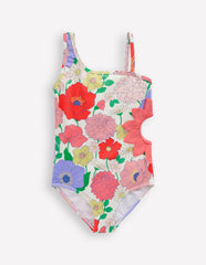 Lettice Cut Out Swimsuit - Multi Summer Garden