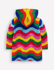 Romie Towelling Zip Throw - On - Multi Wave Stripe
