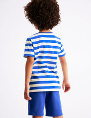 Short Sleeve Bouclé T-shirt - Gallery Blue/ Ivory Fruit Face