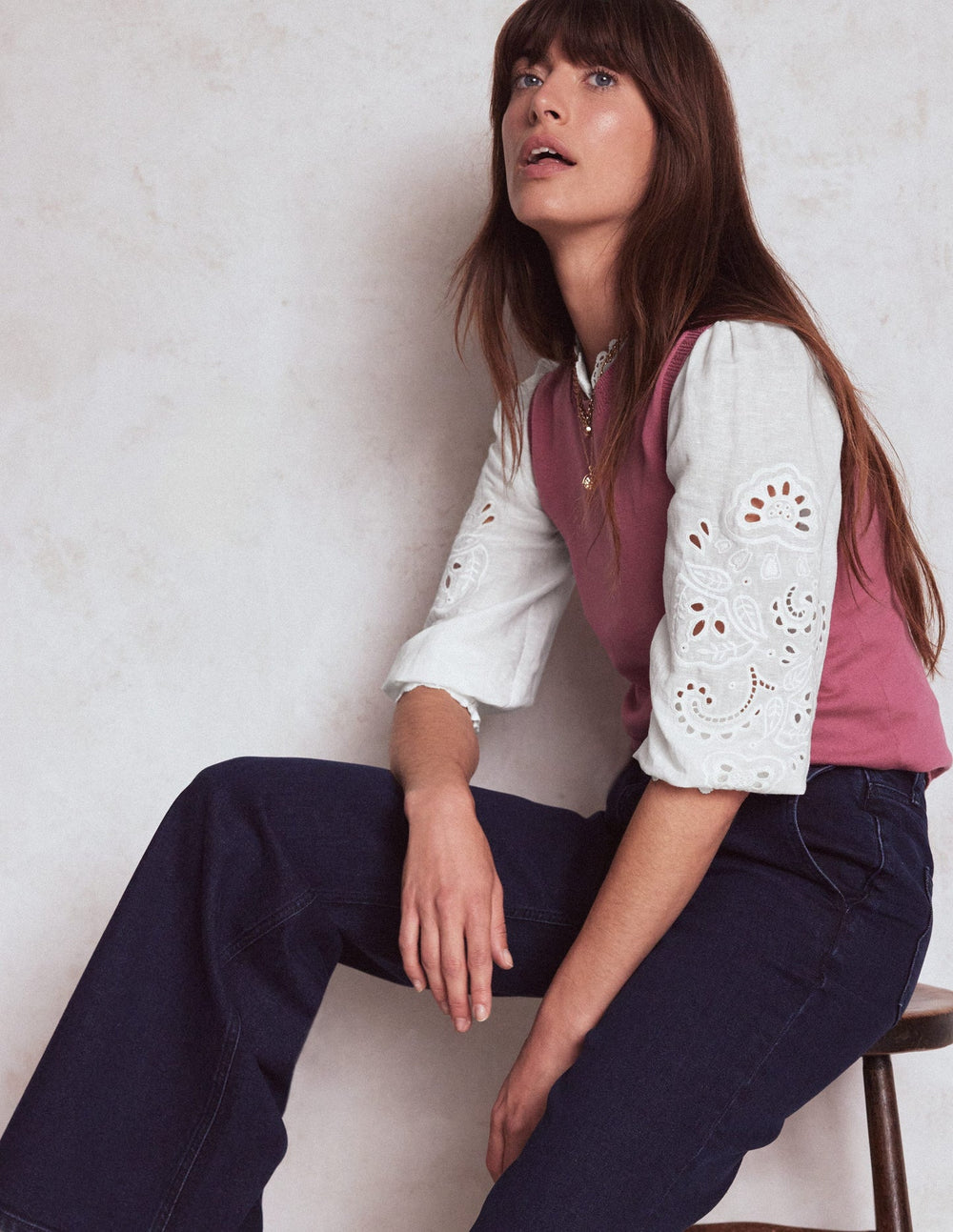 Alicia Cutwork Linen Top - White, Cutwork Embroidery