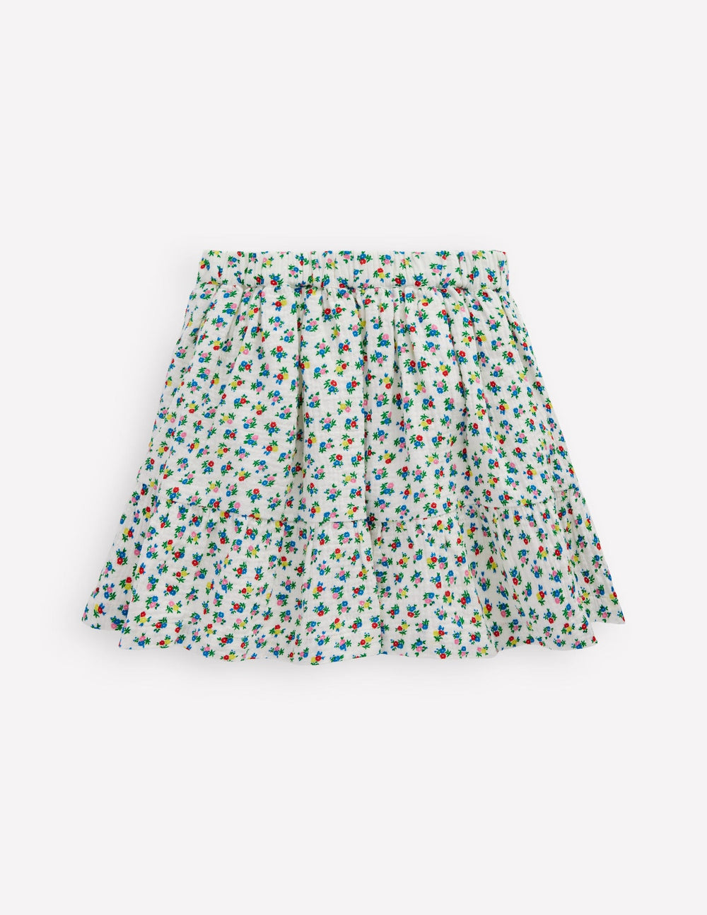 Double Cloth Printed Skirt - Soft Ivory Ditsy Floral