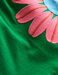Enola Hotchpotch Jersey Dress - Rich Emerald Flowers