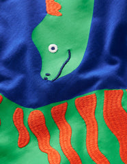 Fun Graphic T-shirt - Bright Blue Dino