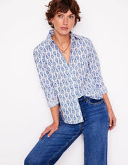 Sienna Cotton Shirt - Ivory, Tennis